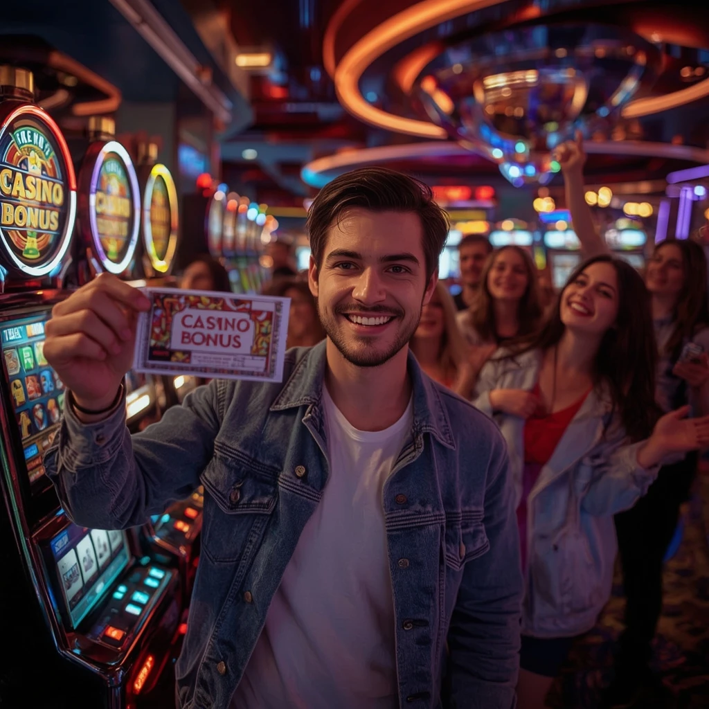 une personne avec un bonus de Spinsbro Casino